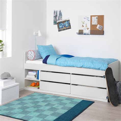 white storage bed ikea